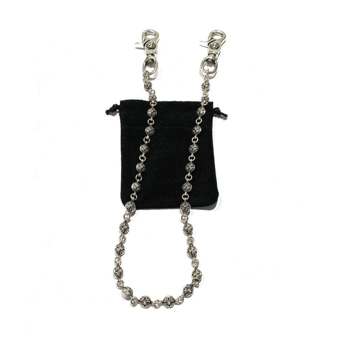 NO:115672,Chrome Hearts Cross ball chain Oxidation texture Total length includes lobster buckle 65cm, jewelry quality, chrome hearts, chrome hearts19860909Chrome Hearts克罗心 十字花球包链 氧化质感 总长度含龙虾扣65cm,饰品精品,chrome hearts,chrome hearts,Jewelry
