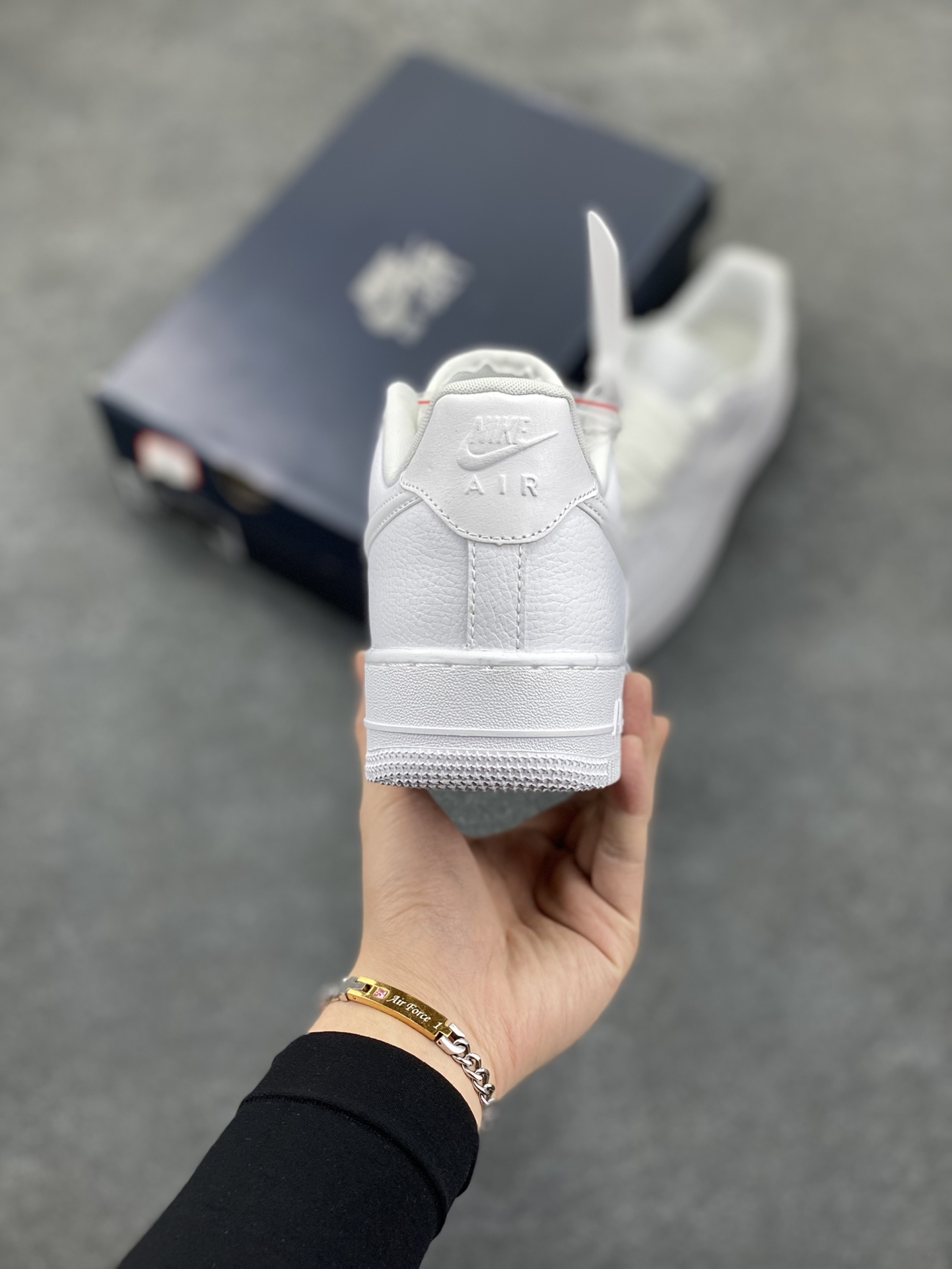 图片[4]-Nk Air Force 1\’07 Low 白荔枝纹 空军一号低帮休闲板鞋 原楦头原纸板 打造纯正空军版型#专注外贸渠道 全掌内置蜂窝气垫 #原盒配件 原厂中底钢印、拉帮完美 货号：HF2014-100 尺码：35.5 36 36.5 37.5 38 38.5 39 40 40.5 41 42 42.5 43 44 44.5 45-选品中心