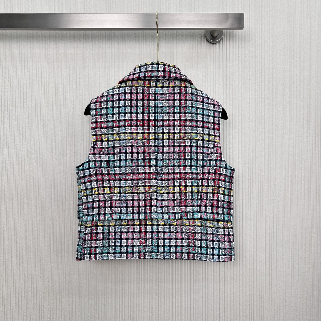 Elegant Plaid Sequin Vest - Chic Spring Style, Short Fitted Silhouette 7 i1740553077 7996 6