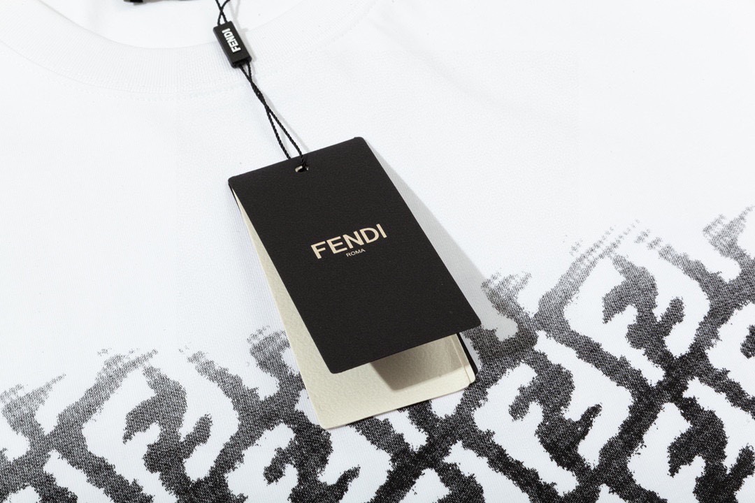 芬迪/Fendi 夏季新款 渐变双F印花圆领短袖T恤