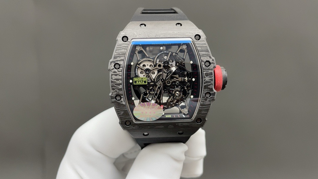 NO:392719,Recommended today Richard RM35-02 carbon fiber shell, double winding, all-in-one machine, top quality, real-life shipping,19860909今日推荐理查德RM35-02 碳纤维壳 双发条 一体机机 顶级品质 出货实拍,,Watch