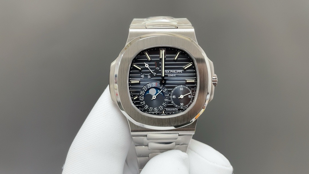 NO:392733,Recommend Patek Philippe today President 5712 White shell and blue surface 40mm True kinetic energy Cal. All-in-one machine Top quality Shipping real shot, Patek Philippe19860909今日推荐百达翡丽 总裁5712 白壳蓝面 40mm 真动能Cal.一体机 顶级品质 出货实拍,,patek philippe,Watch