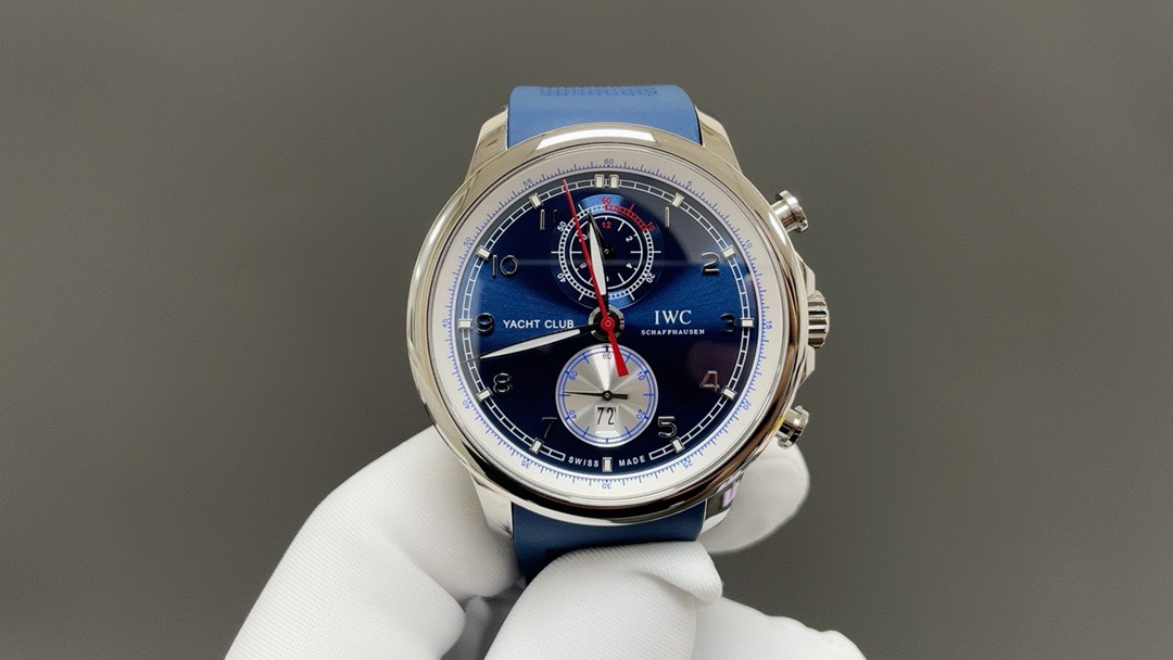 NO:392708,Recommended today's IWC, Portugal timer, white shell, blue surface, 44mm, automatic winding mechanical movement, top quality, real-life shipping,, iwc19860909今日推荐万国 葡萄牙计时 白壳蓝面 44mm 自动上链机械机芯 顶级品质 出货实拍,,iwc,Watch