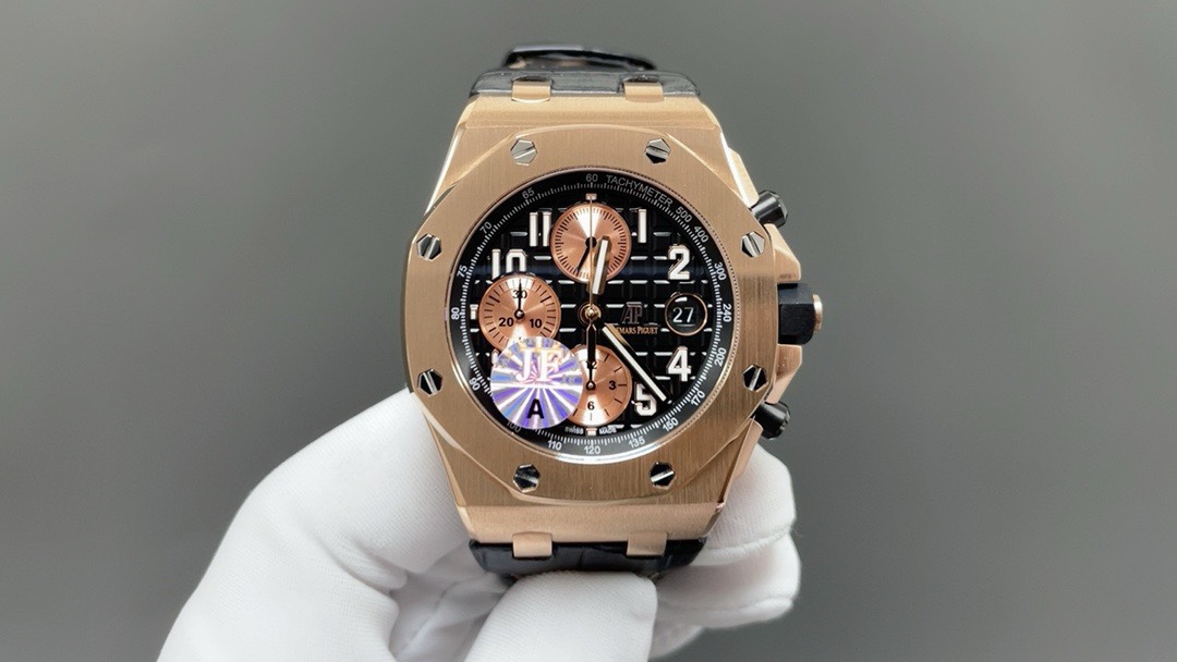 NO:392712,Today, Audemars Piguet 26238 Rose Gold Black Frame 42mm 3126 Machine Top Quality Shipping Real Shot, Audemars19860909今日推荐爱彼26238 玫瑰金黑面 42mm 3126机 顶级品质 出货实拍,,audemars,Watch