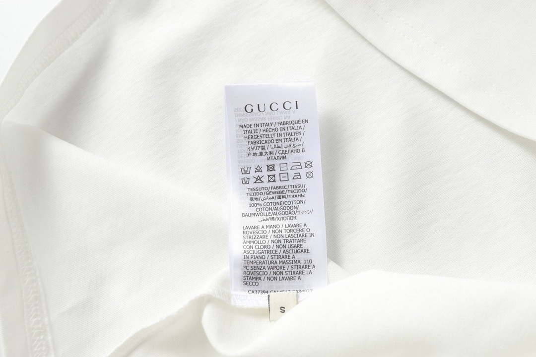 古驰/Gucci 夏季新款 前后字母字母刺绣圆领短袖T恤