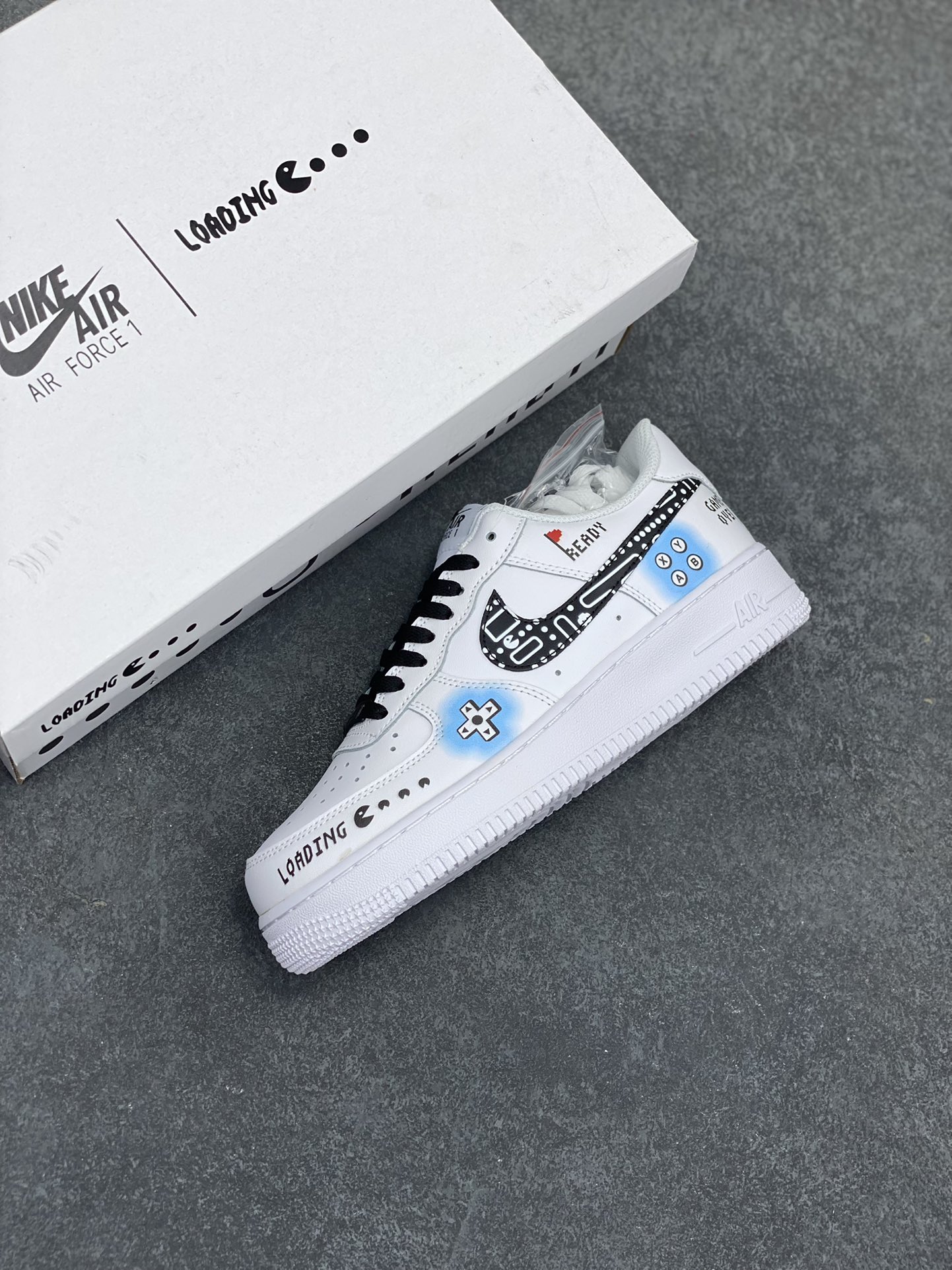 图片[7]-PS5电玩主题Nike Air Force 1 Low’07 吃豆人 空军一号低帮休闲板鞋 定制皮料 原楦原纸板 纯正空军版型 内置全掌气垫 货号：CW2288-228 尺码：36 36.5 37.5 38 38.5 39 40 40.5 41 42 42.5 43 44 44.5 45-选品中心