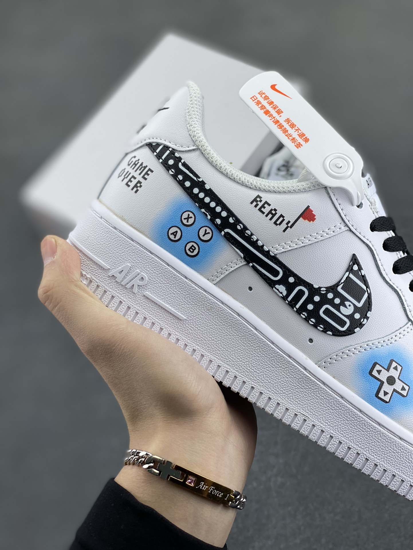 图片[6]-PS5电玩主题Nike Air Force 1 Low’07 吃豆人 空军一号低帮休闲板鞋 定制皮料 原楦原纸板 纯正空军版型 内置全掌气垫 货号：CW2288-228 尺码：36 36.5 37.5 38 38.5 39 40 40.5 41 42 42.5 43 44 44.5 45-选品中心