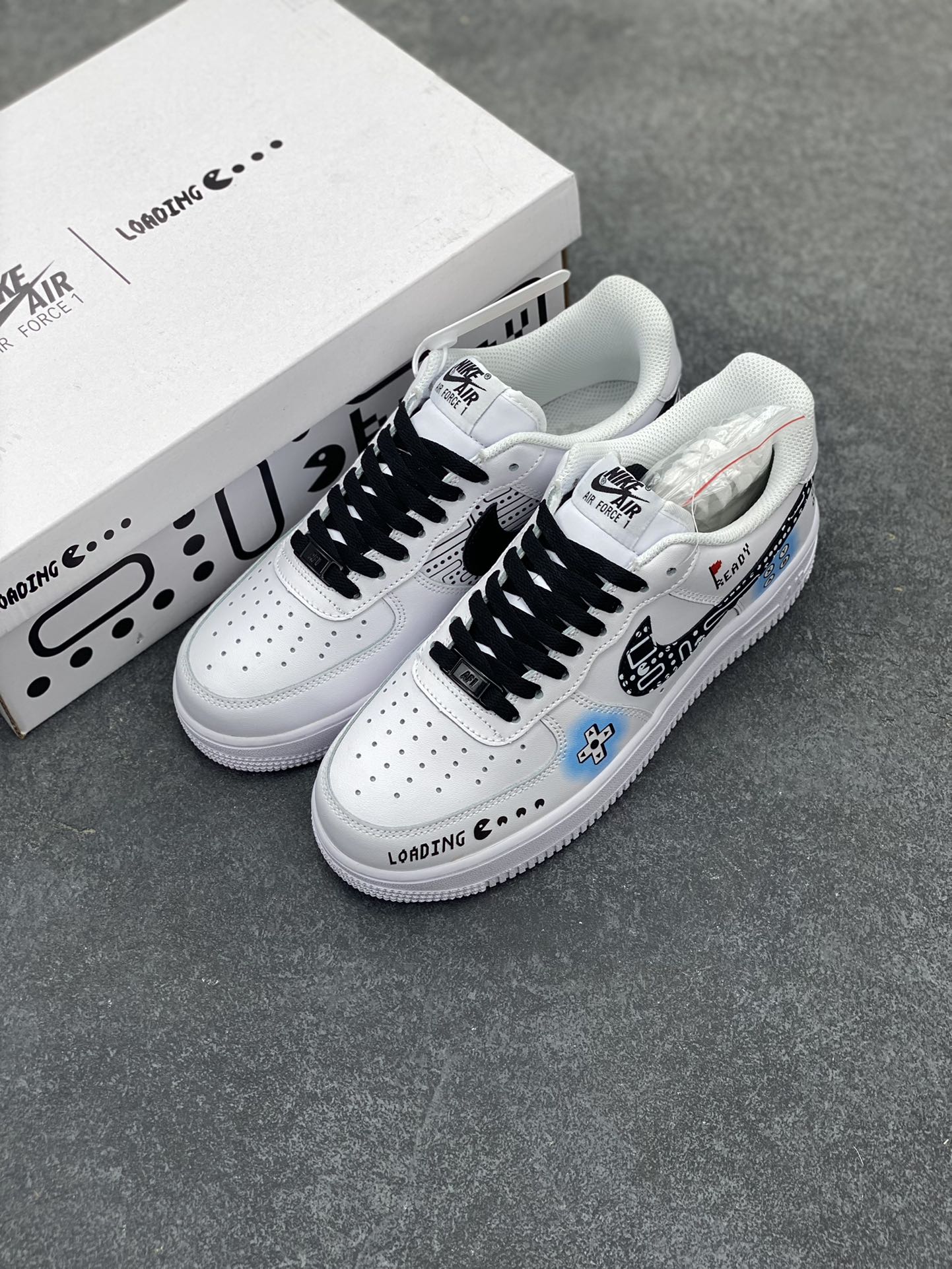 图片[8]-PS5电玩主题Nike Air Force 1 Low’07 吃豆人 空军一号低帮休闲板鞋 定制皮料 原楦原纸板 纯正空军版型 内置全掌气垫 货号：CW2288-228 尺码：36 36.5 37.5 38 38.5 39 40 40.5 41 42 42.5 43 44 44.5 45-选品中心