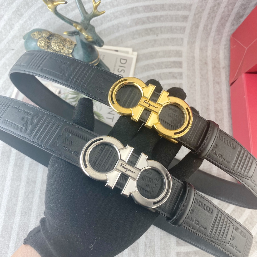 菲拉格慕💕 特种皮腰带自动带系列 ，原厂五金精品不锈钢扣，手感柔软舒适 宽3.5CM。
