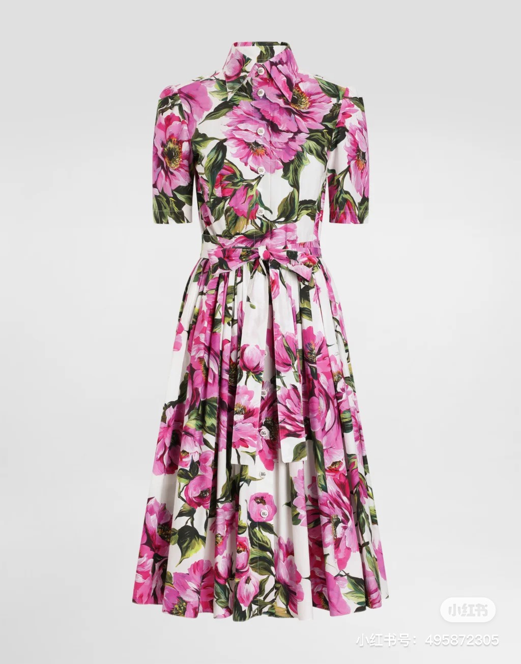 NO:312913,Model number G25022724 Dolce & Gabbana DG* newest model, full of flowers printed single-row buckle lapels, waist-hugging, slimming, large short-sleeved dress with belt!  (M size bust 90, sleeve length 28, waist 76, skirt length 124) hair, Dolce & Gabbana, skirts, T-shirt, alexander wang19860909款号G25022724 杜嘉班纳DG*新款 满身花朵印花单排系扣翻领收腰显瘦大摆短袖连衣裙配腰带！（M码胸围90,袖长28,腰围76,裙长124）发,,Dolce&Gabbana,skirts,T-shirt,alexander wang,Women's clothing