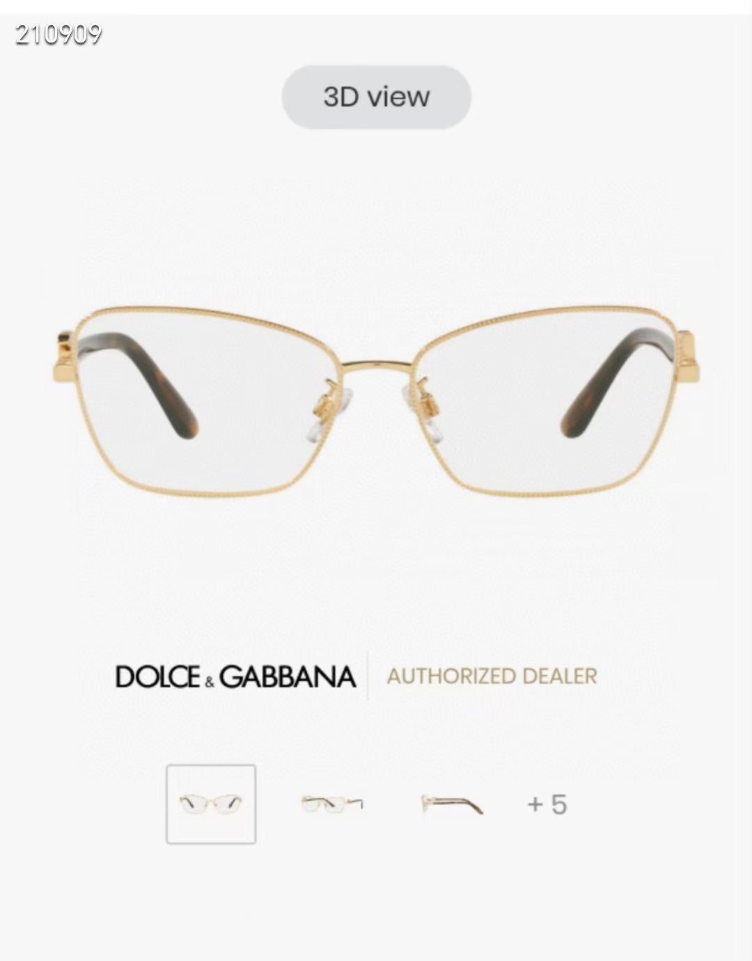  ‼️ 官网图 DOLCE & GABBAN*🌟🌟🌟MODEL：DG1338 🌟🌟🌟SIZE57口17-