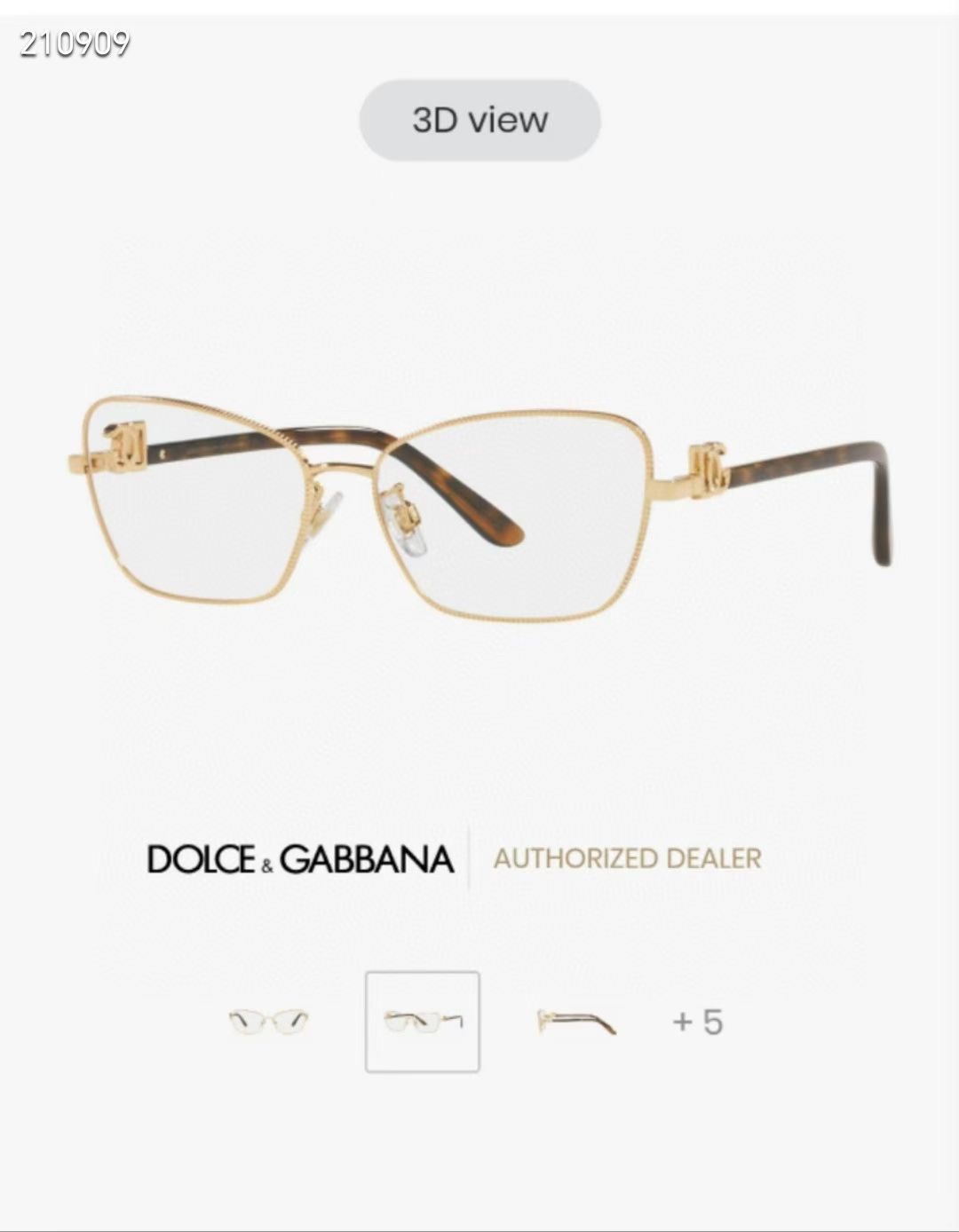  ‼️ 官网图 DOLCE & GABBAN*🌟🌟🌟MODEL：DG1338 🌟🌟🌟SIZE57口17-