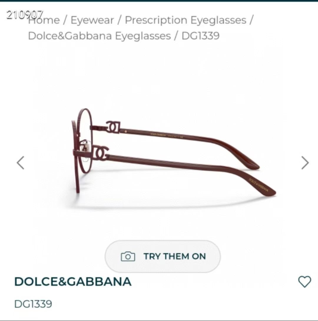  ‼️ 官网图 DOLCE & GABBAN*🌟🌟🌟MODEL：DG1339 🌟🌟🌟SIZE57口17-