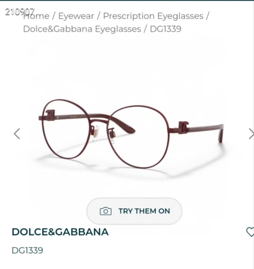  ‼️ 官网图 DOLCE & GABBAN*🌟🌟🌟MODEL：DG1339 🌟🌟🌟SIZE57口17-
