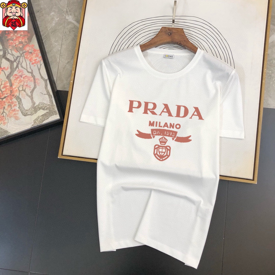Prada Men's Casual Short Sleeve T-Shirt with Logo - Spring/Summer 2025 3 i1740663884 6152 2