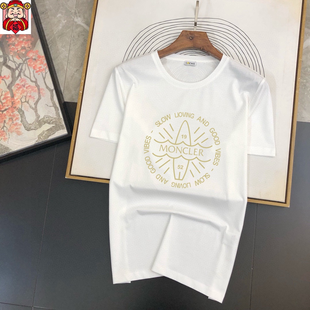 MONCLER Men's Casual Short Sleeve T-Shirt with Logo, Spring/Summer Collection 4 i1740663915 6287 3