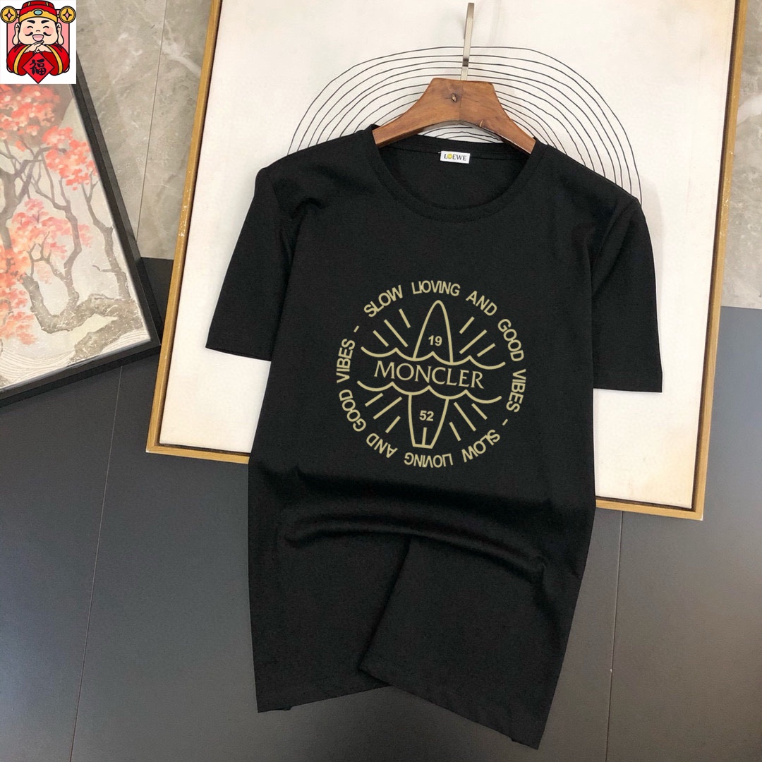 MONCLER Men's Casual Short Sleeve T-Shirt with Logo, Spring/Summer Collection 1 i1740663915 9809 0