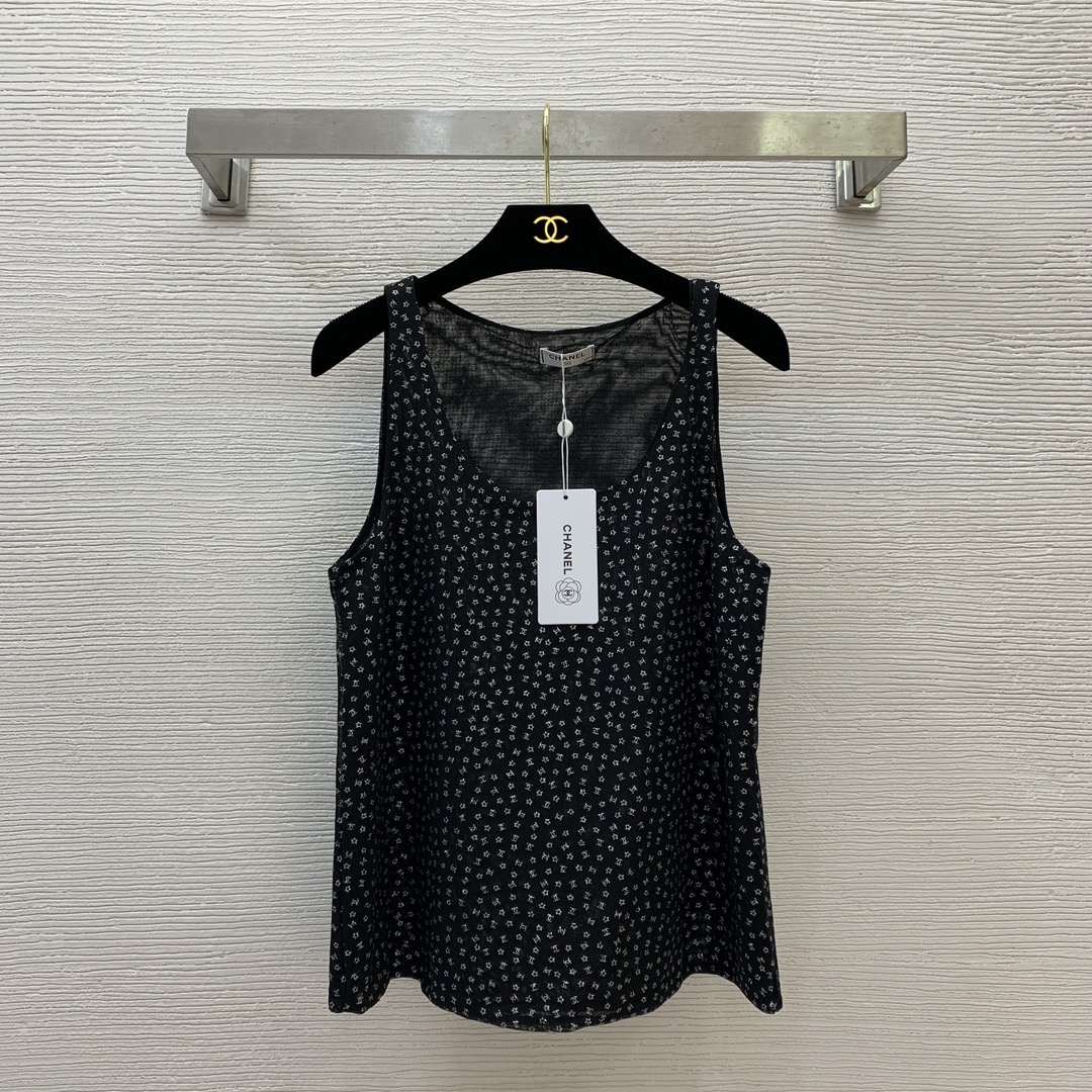NO:320484,19860909款号D24040927 Chane*新款 满身小星星闪耀烫银工艺 宽松随性叠搭背心上衣！白色、黑色,（M码胸围90,衣长58）,,chanel,alexander wang,Women's clothing