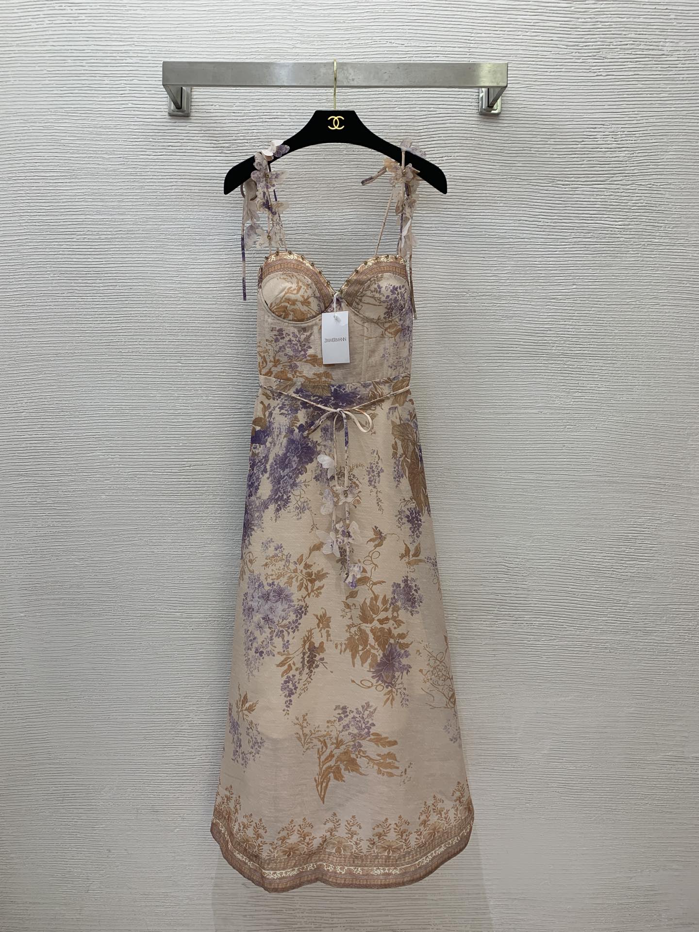 NO:320102,Model number G25022839 ZIMMERMA*N high-end customization of Australian brand. Temperamental celebrity floral print waist-covering large skirt with long suspender dress with belt!  1.2.3.4/SMLXL (1 size bust 74~84 back tight, waist 64, skirt length 111 without shoulder straps), skirts, alexander wang19860909款号G25022839 ZIMMERMA*N兹默曼澳洲品牌高端定制 气质名媛花卉印花收腰大裙摆长款吊带连衣裙配有腰带！1.2.3.4/SMLXL（1码胸围74～84后松紧,腰围64,裙长111不含肩带）,,skirts,alexander wang,Women's clothing