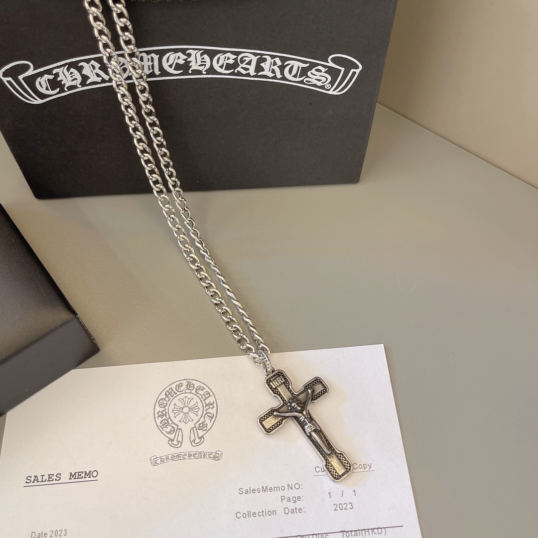 NO:589951,So handsome, the latest Chrome Hearts. No explosions, no hair. Factory direct sales. Original one-to-one replica. Chrome Hearts Necklace, fine jewelry, chrome hearts, necklace.19860909太帅爆了最新款克罗心 不爆不发 厂家直销 原版一比一复刻 克罗心复项链,饰品精品,chrome hearts,necklace,Jewelry