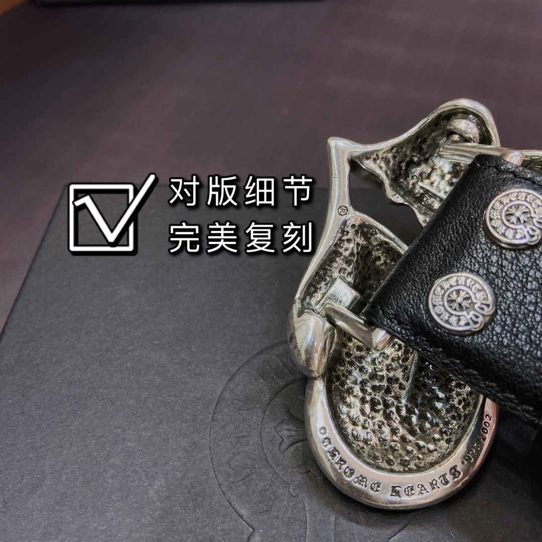 克罗心 可拆卸款 黄铜镀银s925舌头五金 热压童军花皮带