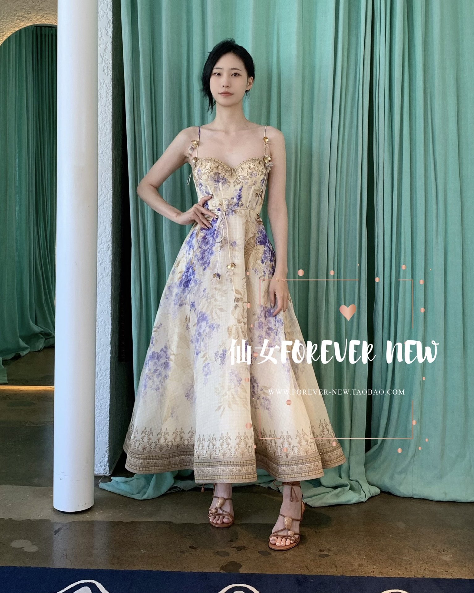 NO:320105,Model number G25022839 ZIMMERMA*N high-end customization of Australian brand. Temperamental celebrity floral print waist-covering large skirt with long suspender dress with belt!  1.2.3.4/SMLXL (1 size bust 74~84 back tight, waist 64, skirt length 111 without shoulders, skirt, skirt, alexander wang19860909款号G25022839 ZIMMERMA*N兹默曼澳洲品牌高端定制 气质名媛花卉印花收腰大裙摆长款吊带连衣裙配有腰带！1.2.3.4/SMLXL（1码胸围74～84后松紧,腰围64,裙长111不含肩,,skirts,alexander wang,Women's clothing