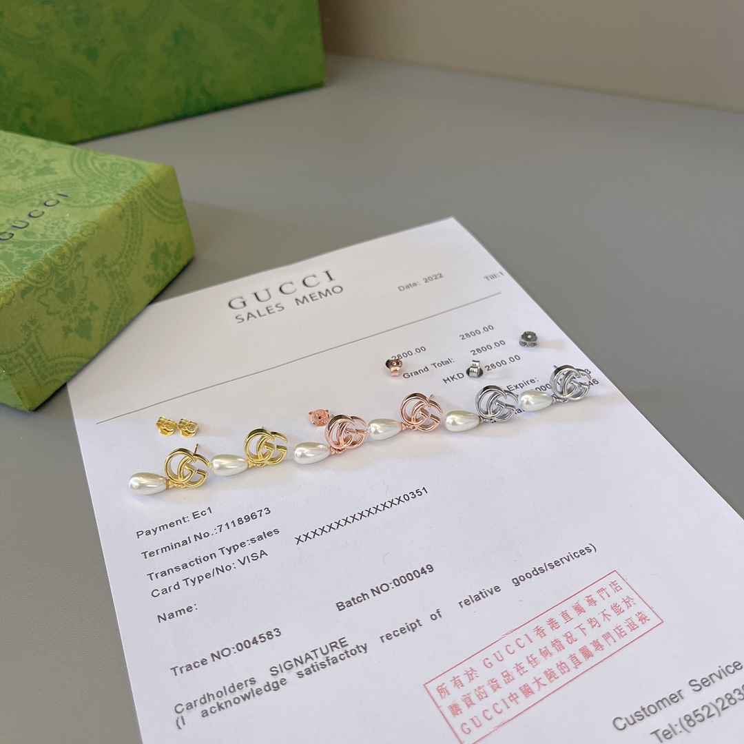 NO:105836,Counter hot products, direct sales from manufacturers, counter-to-version Guuc* earrings, fine jewelry19860909专柜爆款 厂家直销 专柜对版 Guuc*耳钉,饰品精品,Jewelry