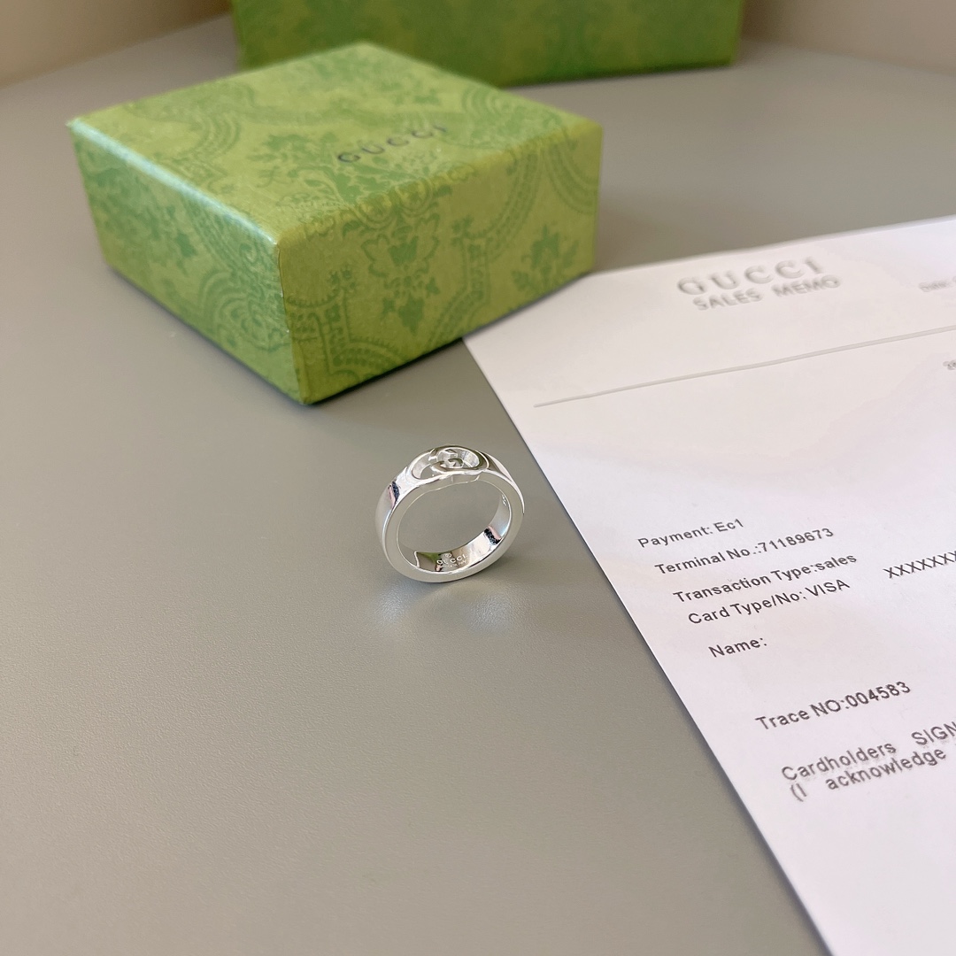 NO:105858,Counter hot products, direct sales by manufacturers, counter version Guuc* ring silver Size 6-11, jewelry quality, ring19860909专柜爆款 厂家直销 专柜对版 Guuc*戒指银色 尺寸6-11,饰品精品,ring,Jewelry