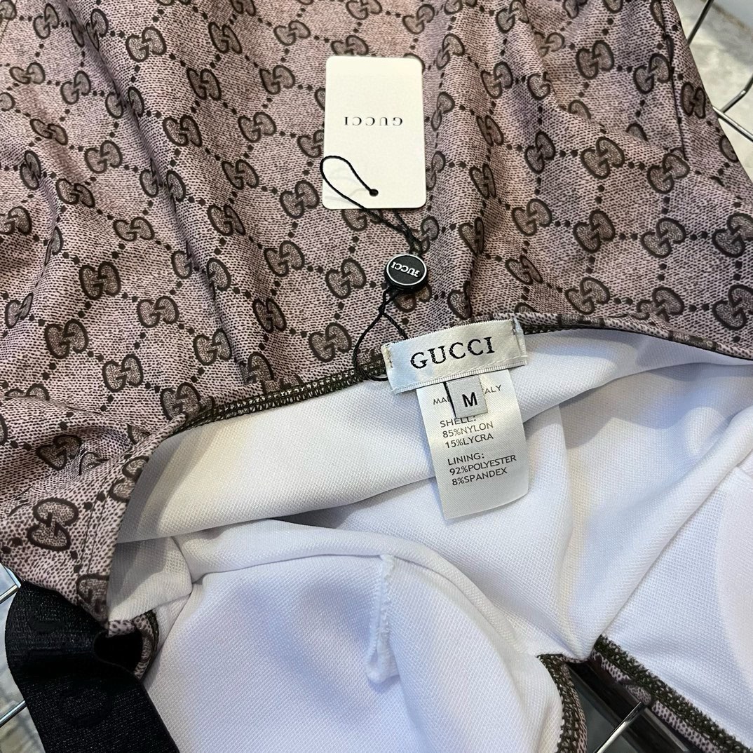 Gucci Women's One-Piece Swimsuit, Logo Print, Criss-Cross Back, Perfect for Swimming 8 i1740755591 5401 6
