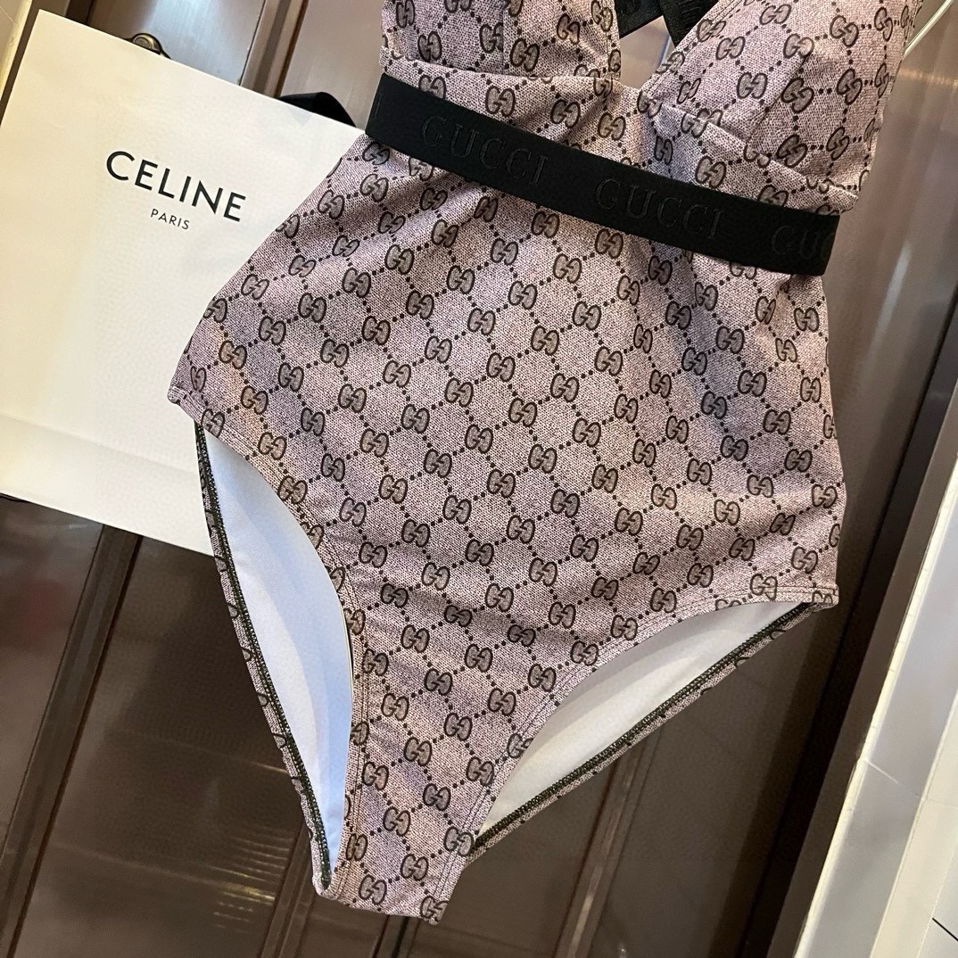 Gucci Women's One-Piece Swimsuit, Logo Print, Criss-Cross Back, Perfect for Swimming 6 i1740755591 7985 4