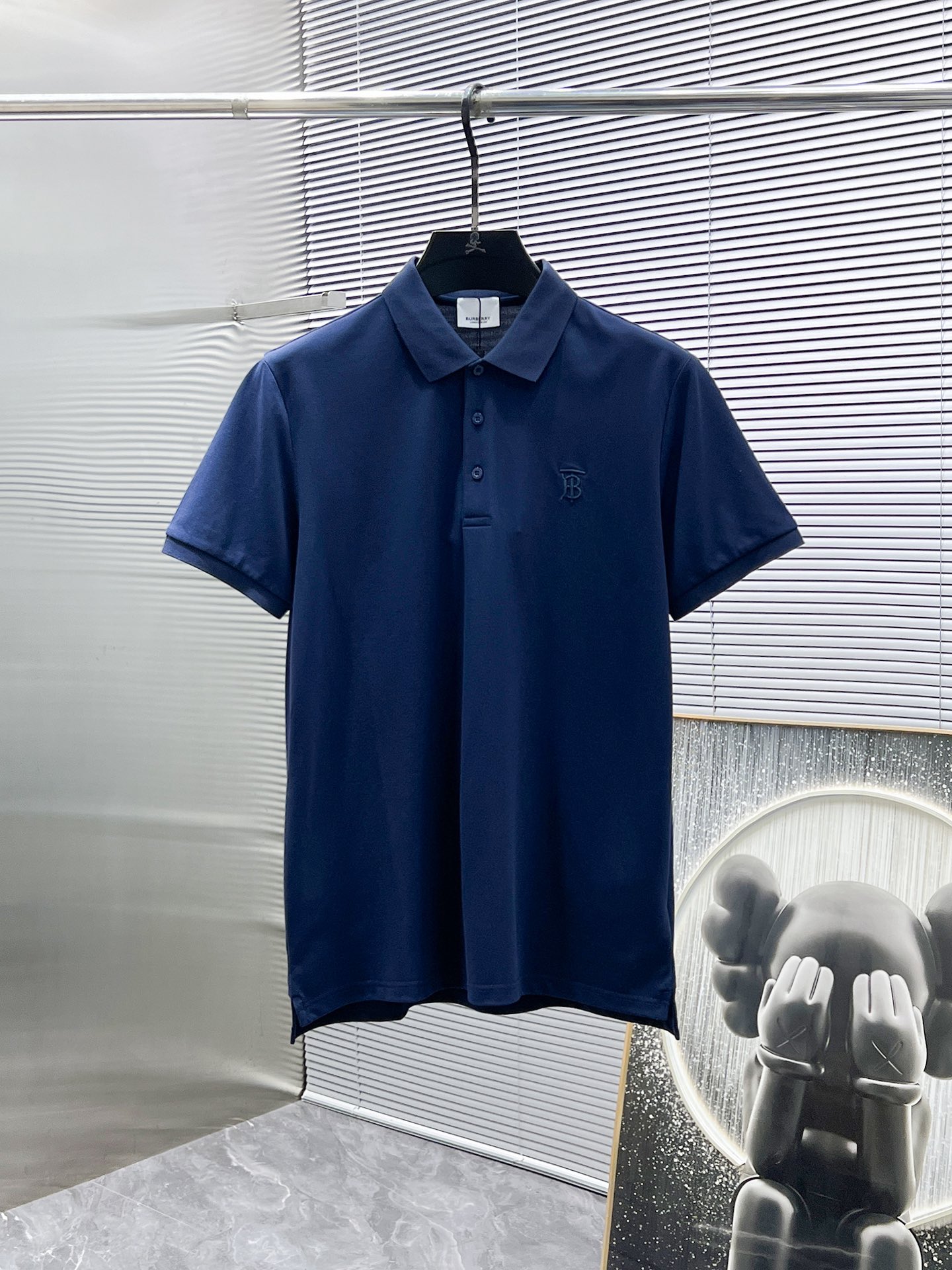 Burberry Men's Blue Polo Shirt Short Sleeve Classic Fit Casual Top
