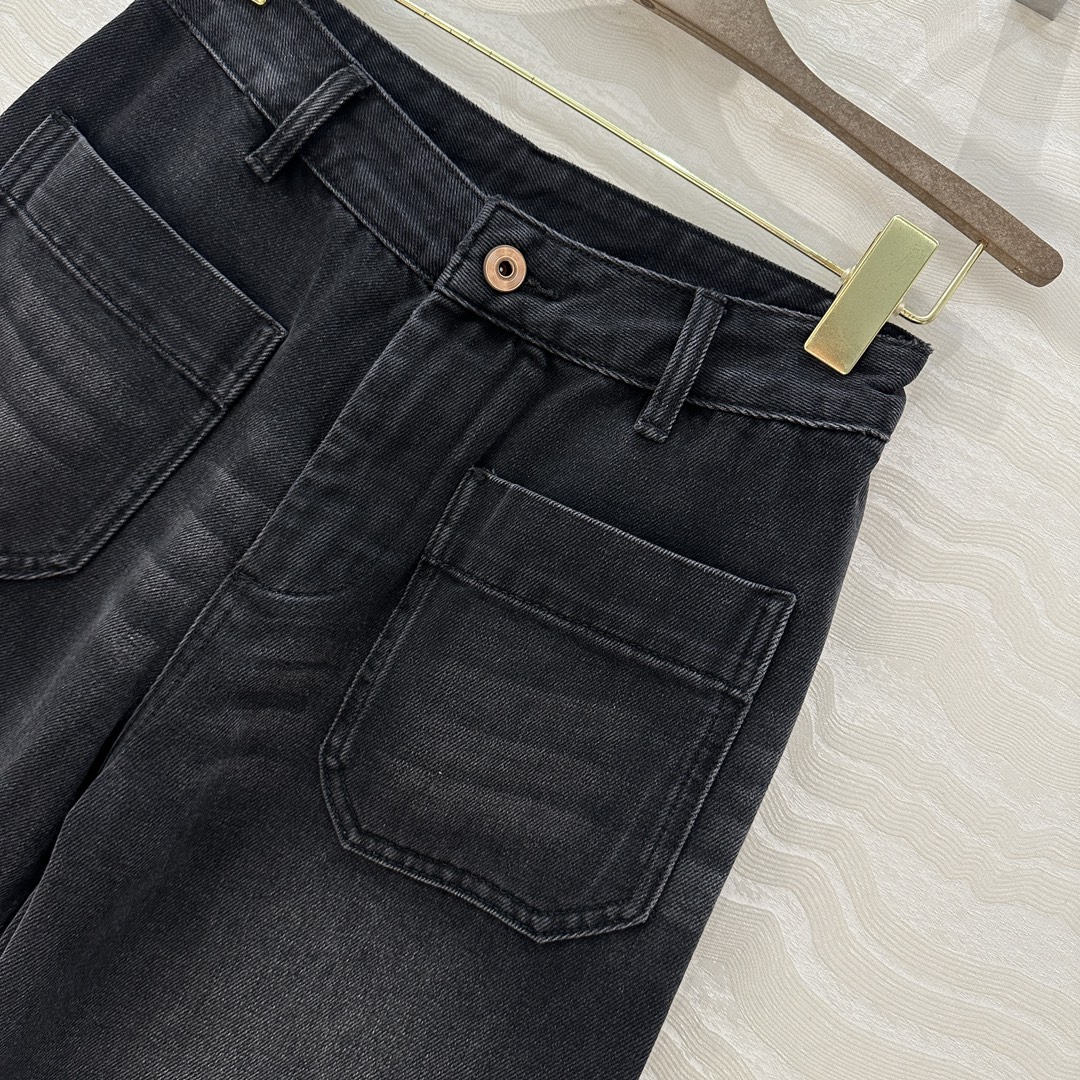 高端原单品质❤️ses高智感穿搭！经典中高腰双口袋牛仔九分裤！原浆复古洗水牛仔裤！进口面料质感超赞！女神