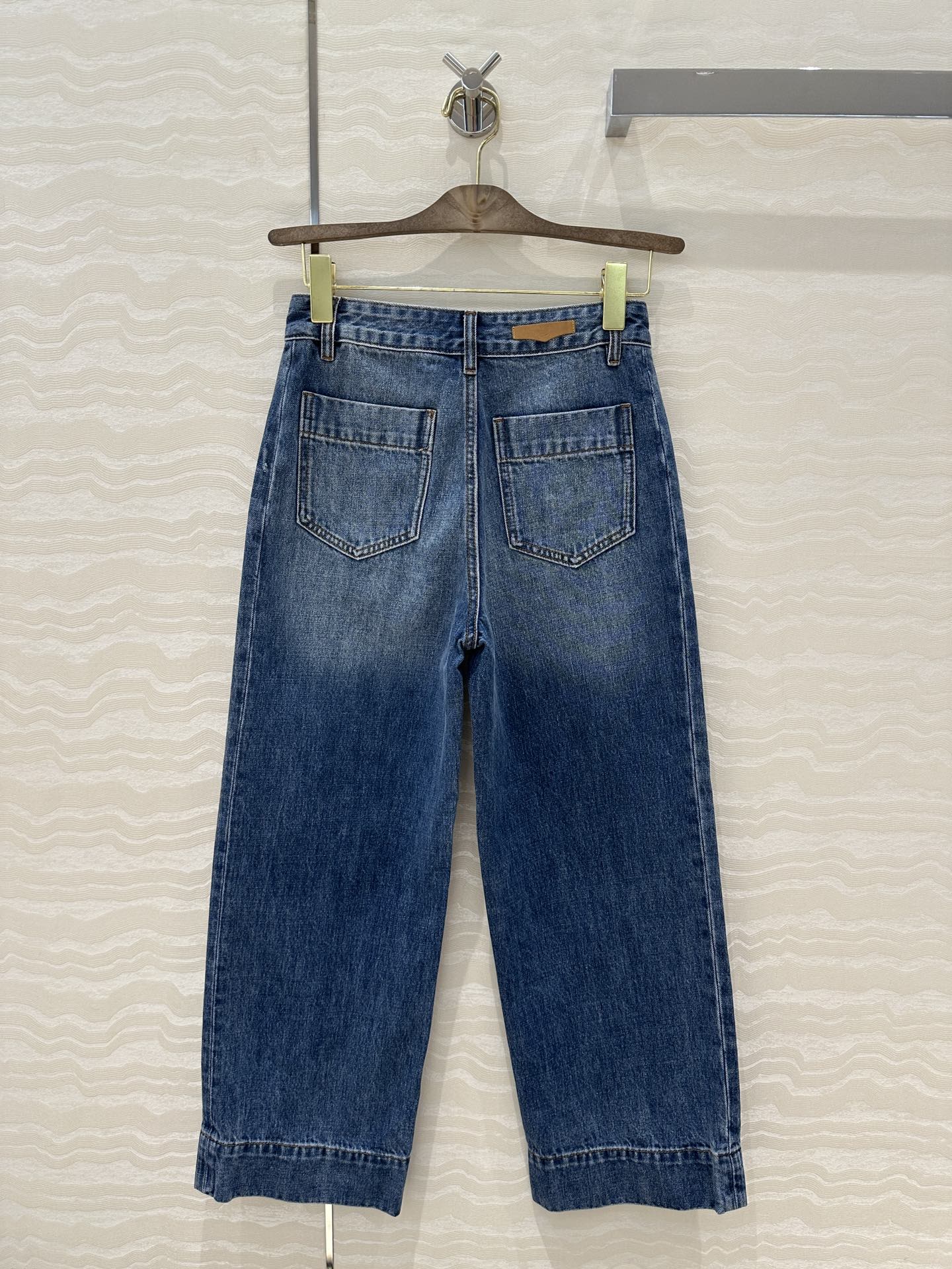 高端原单品质❤️ses高智感穿搭！经典中高腰双口袋牛仔九分裤！原浆复古洗水牛仔裤！进口面料质感超赞！女神