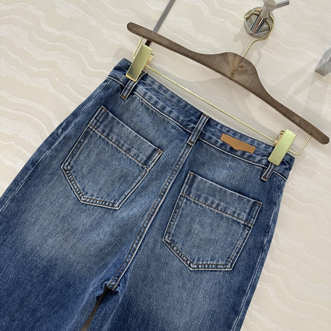 高端原单品质❤️ses高智感穿搭！经典中高腰双口袋牛仔九分裤！原浆复古洗水牛仔裤！进口面料质感超赞！女神