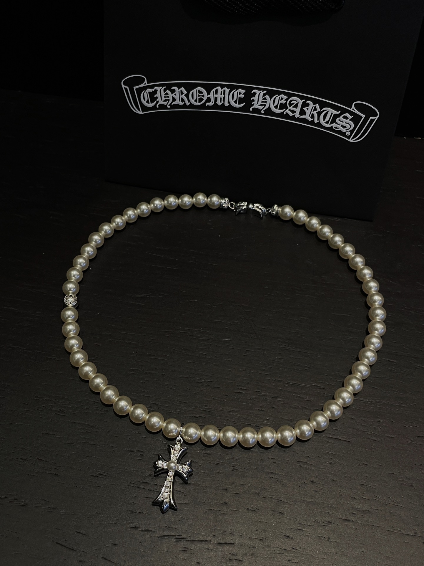 Chrome Hearts 𝐂𝐡𝐫𝐨𝐦𝐞 𝐡𝐞𝐚𝐫𝐭𝐬 克罗心xmikimoto联名十字架项链