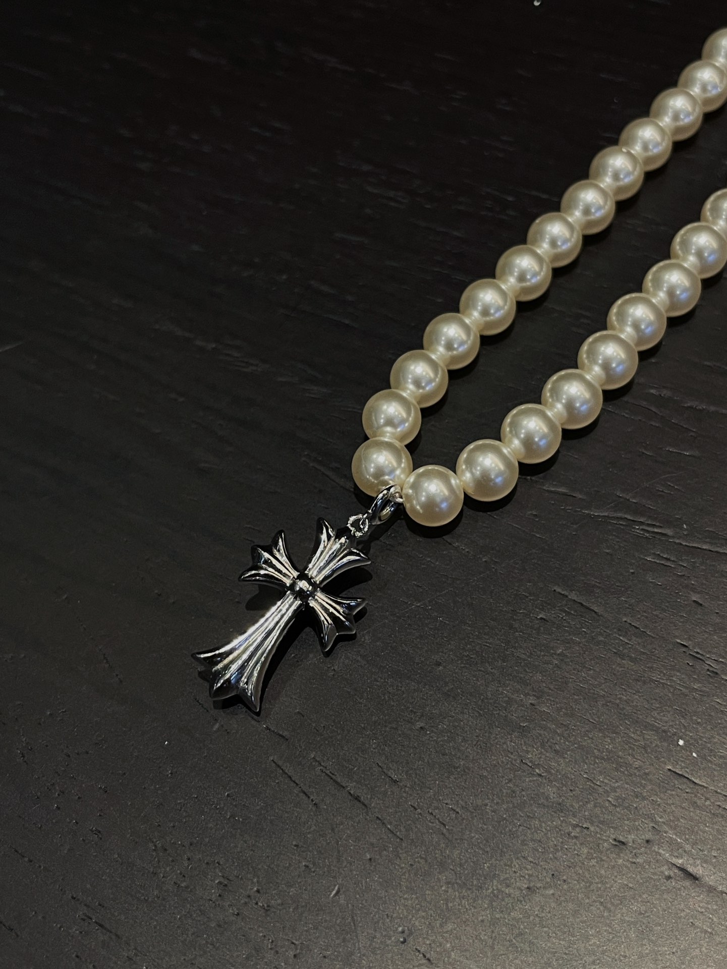 Chrome Hearts 𝐂𝐡𝐫𝐨𝐦𝐞 𝐡𝐞𝐚𝐫𝐭𝐬 克罗心xmikimoto联名十字架项链