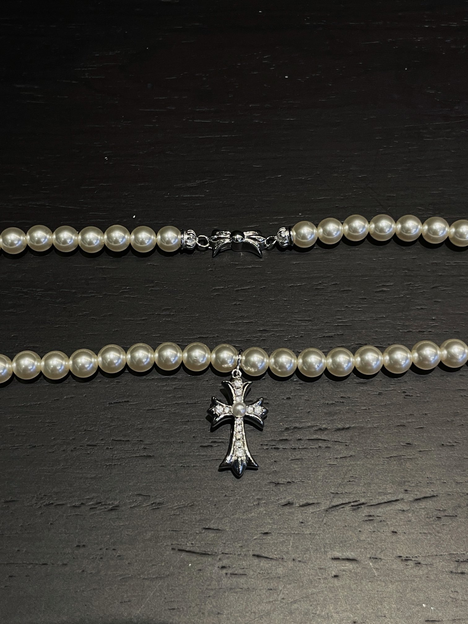 Chrome Hearts 𝐂𝐡𝐫𝐨𝐦𝐞 𝐡𝐞𝐚𝐫𝐭𝐬 克罗心xmikimoto联名十字架项链