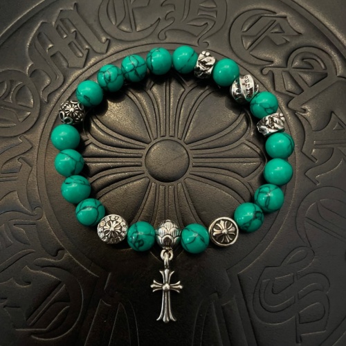 Pulsera Chrome Hearts de Turquesa con Cruz, Diseño Retro Premium 1 Pulsera Chrome Hearts de Turquesa con Cruz, Diseño Retro Premium