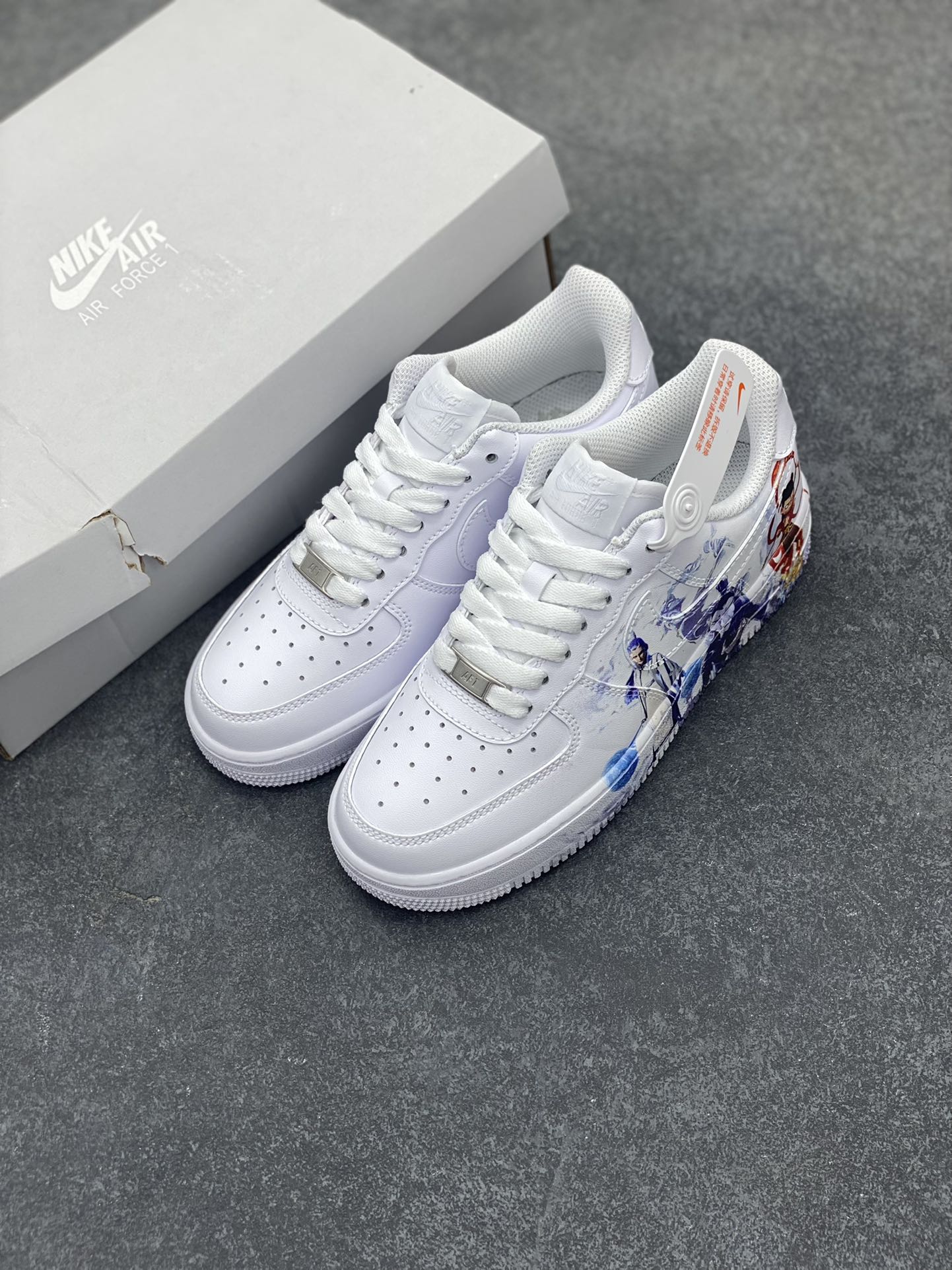 图片[8]-Air Force 1 Low 哪吒手绘涂鸦 原楦头原纸板 打造纯正空军版型 #专注外贸渠道 全掌内置蜂窝气垫 #原盒配件 原厂中底钢印、拉帮完美 货号：DD8959-100 尺码：36 36.5 37.5 38 38.5 39 40 40.5 41 42 42.5 43 44 44.5 45-选品中心