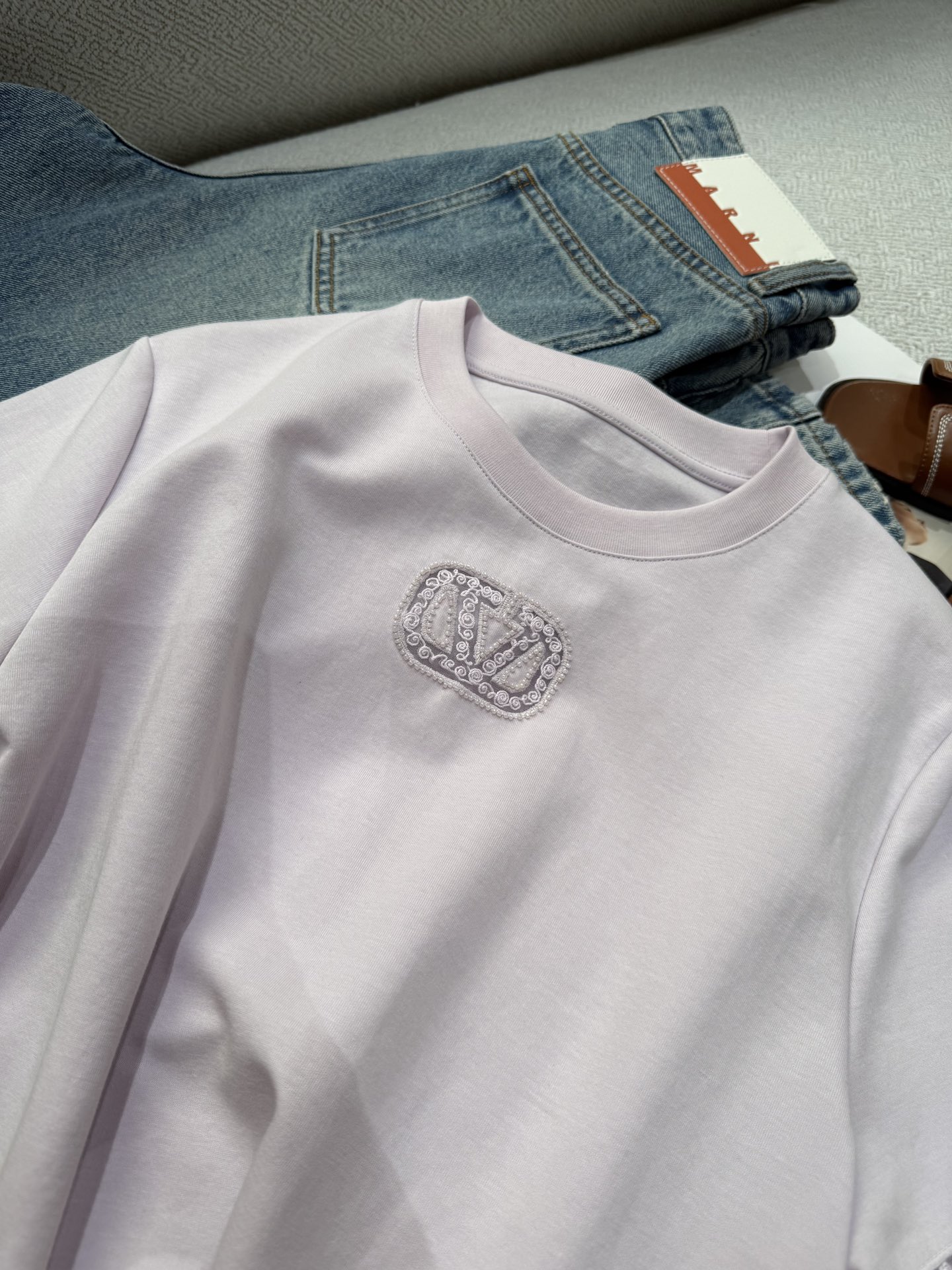 Zenium Women’s Suit: P449 Original To25 Update with Warren T-shirt in Lavender/White - 图片 2