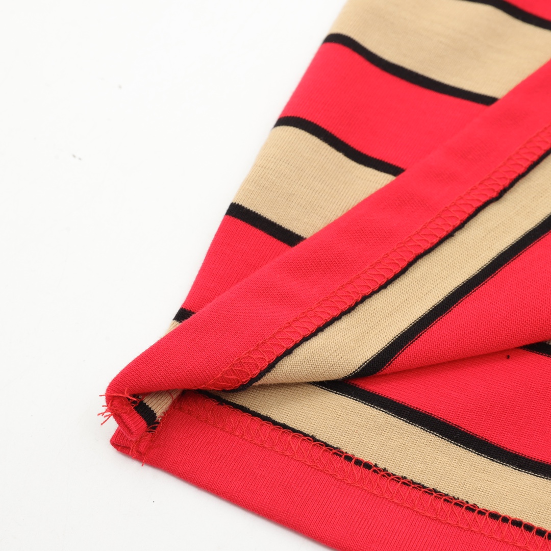 Prada Striped Embroidered Polo Shirts in Pure Cotton Fabric, Code XS-L. - 图片 6