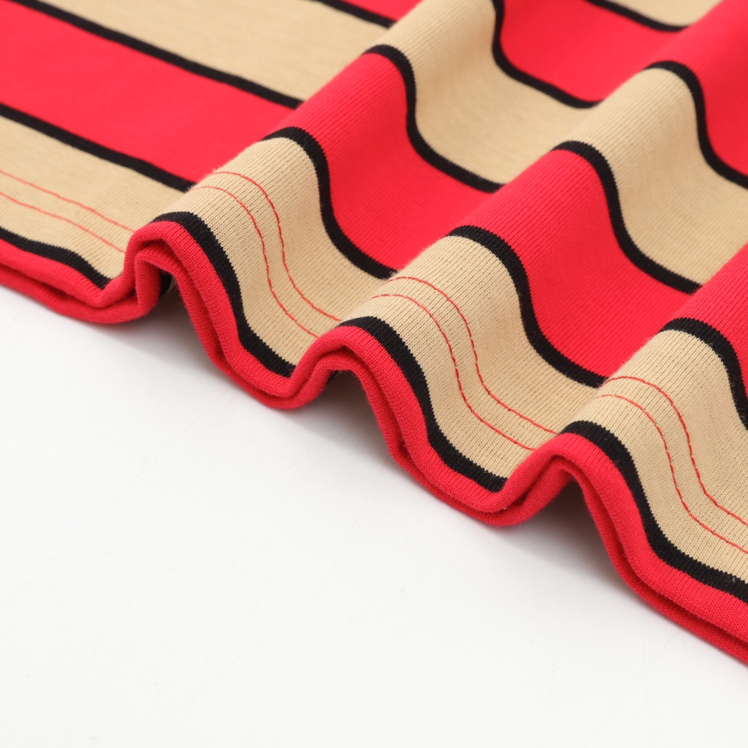 Prada Striped Embroidered Polo Shirts in Pure Cotton Fabric, Code XS-L. - 图片 7