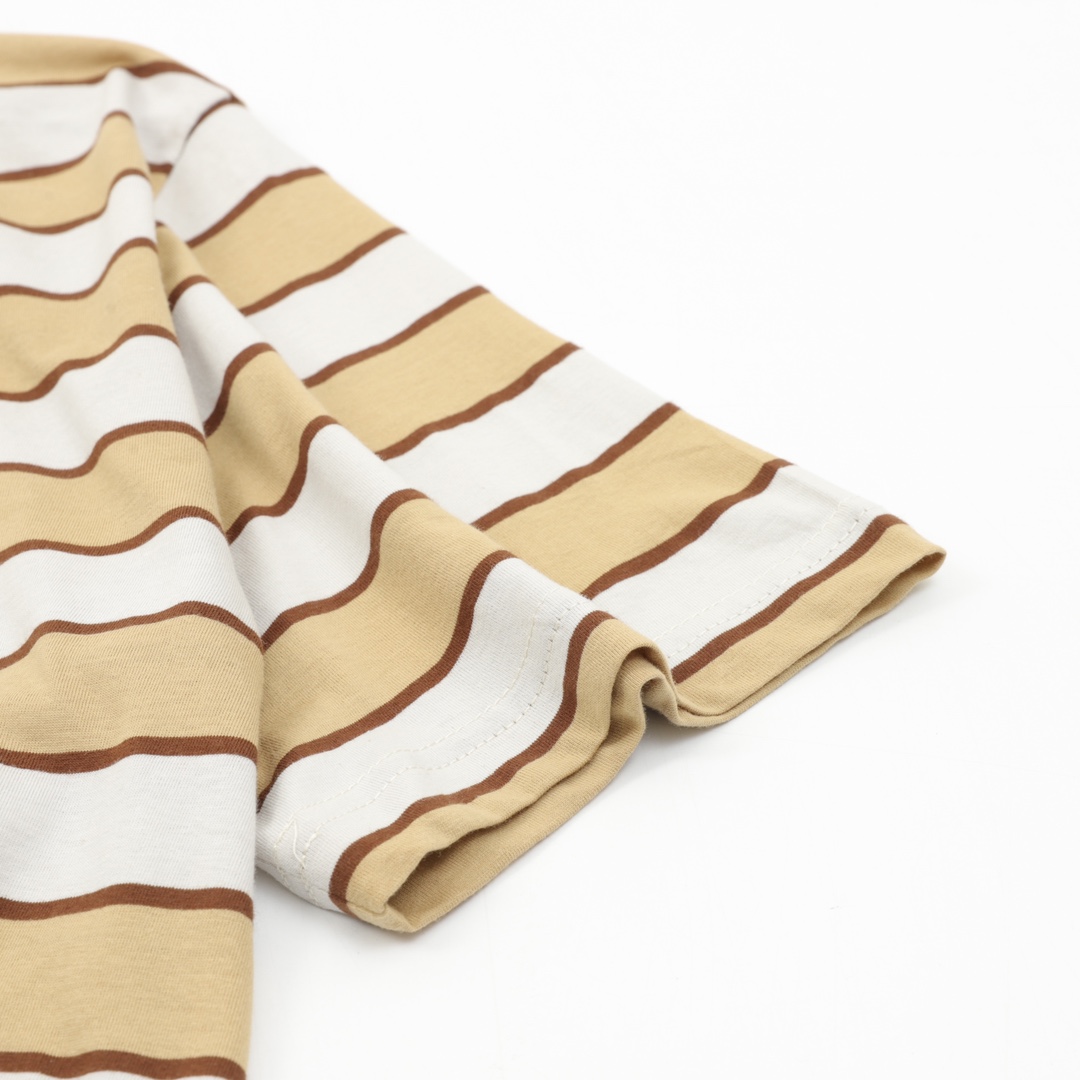 Prada Striped Embroidered Polo Shirts in Pure Cotton Fabric, Code XS-L Size. - 图片 8