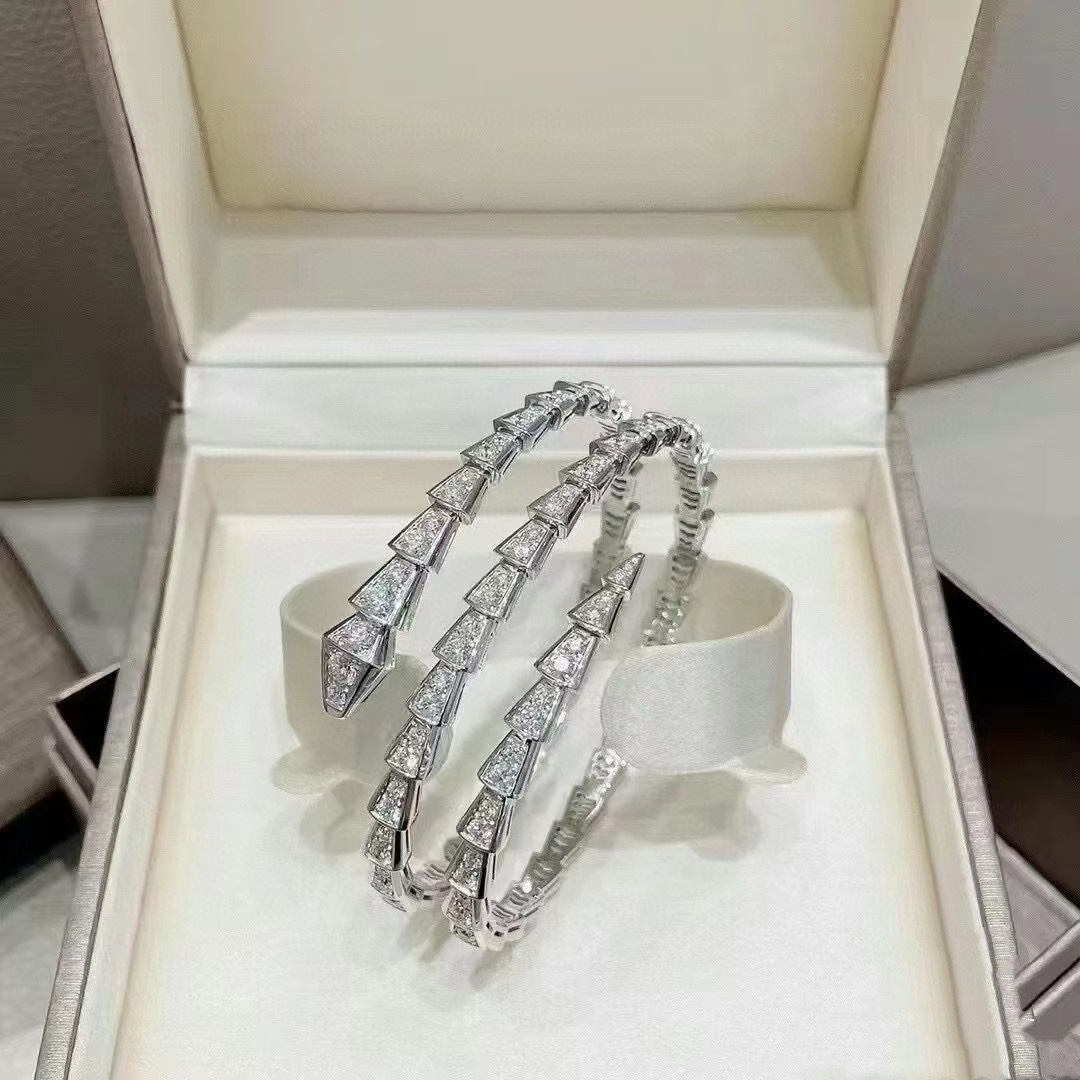 Bvlgari Serpenti Full Diamond Bracelet - Gold Plated with Snake Design 7 i1740921354 1937 5