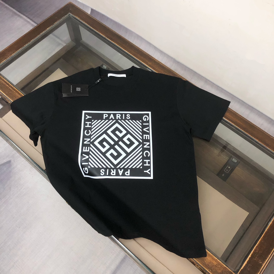 @ P85💥 GIVENCHY Camiseta de pareja de manga corta con cuello redondo, el último estilo de pareja de Givenchy ~ Nuevo p…