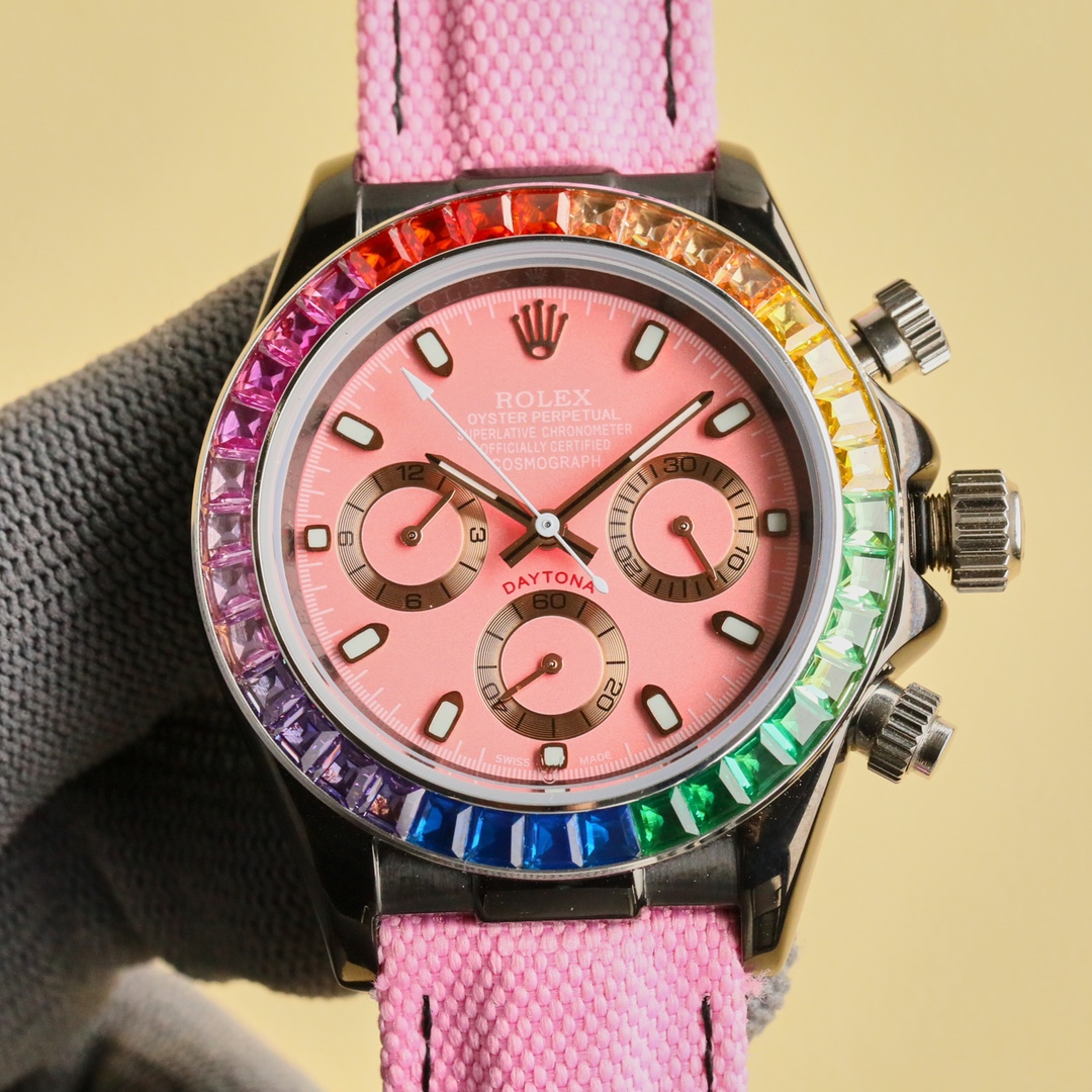 Rolex Ditonna Series 316L Steel Watch: Unified 1575, 43mm Size, Super-Dark Nightlight.