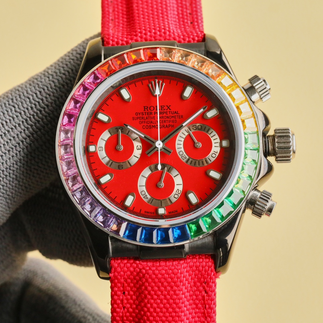 Rolex Ditonna Series 316L Steel Watch: Unified 1575, 43mm Size, Super Dark Nightlight.