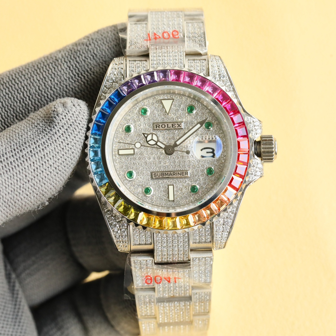 NO:148199,Unified, rich version full of water ghosts, shocking!  Rolex ROLEX Water Ghost Series is a treasure of the gem-set watch series. The eternal gold watch is set with the rarest diamonds, fully demonstrating Rolex's extraordinary skills in gem-setting. Brand: Rolex Rolex Series: Water Ghost Series Watch Movement: Pearl 2813 Movement Strap: Diamond-in steel bracelet Size: 40mm Material: 316 stainless steel   sapphire glass, Rolex, gold19860909统一 土豪版满钻水鬼 震撼来袭！ 劳力士ROLEX水鬼系列,堪为宝石镶嵌腕表系列之瑰宝. 永恒黄金腕表镶嵌最珍稀的钻石,充分展现劳力士在宝石镶嵌方面的非凡技艺. 品牌:Rolex劳力士 系列:水鬼系列腕表 机芯:明珠2813机芯 表带:镶钻精钢表链 尺寸:40mm 材料:316精钢 蓝宝石玻璃,,rolex,gold,Watch