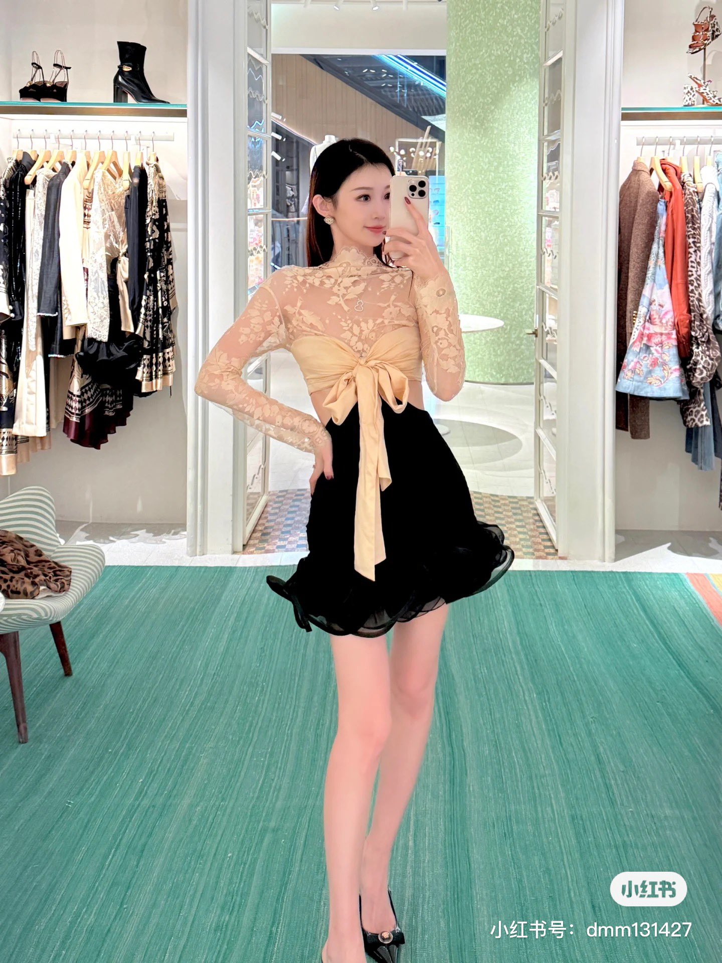 NO:321256,Model number G25030349 ZIMMERMAN* high-end customization of Australian brand, fashionable and sexy perspective lace spliced ​​bow tie design, hot girl style slim and slim hip long-sleeved dress, free solid color inner base shirt!  1.2.3.4/SMLXL (M size bust 76~88, waist 66~70, back elastic, sleeve length 69, skirt length 81) hair, skirt, alexander wang19860909款号G25030349 ZIMMERMAN*兹默曼澳洲品牌高端定制 时尚性感透视蕾丝拼接蝴蝶结系带设计辣妹风修身显瘦包臀长袖连衣裙赠送纯色内搭打底衫！1.2.3.4/SMLXL（M码胸围76～88,腰围66～70后背松紧,袖长69,裙长81）发,,skirts,alexander wang,Women's clothing