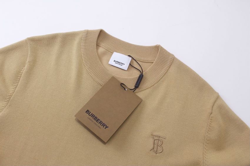 巴宝莉/Burberry 夏季新款 经典TB刺绣圆领针织短袖